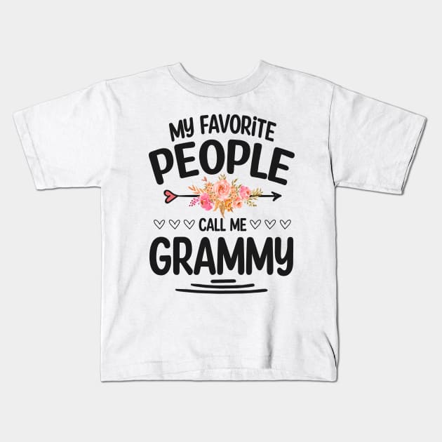 My favorite people call me grammy Kids T-Shirt by Bagshaw Gravity